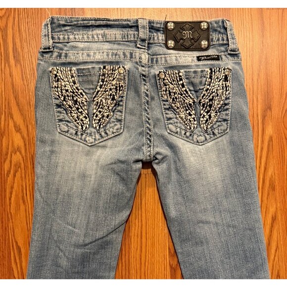 Miss Me Jeans Womens 25 28" Straight JE5388TR Denim Pants Bedazzled - Picture 1 of 9